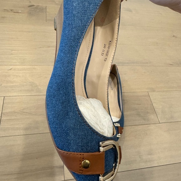 KISSCAT Women Denim Wedge Shoes - Picture 5 of 5